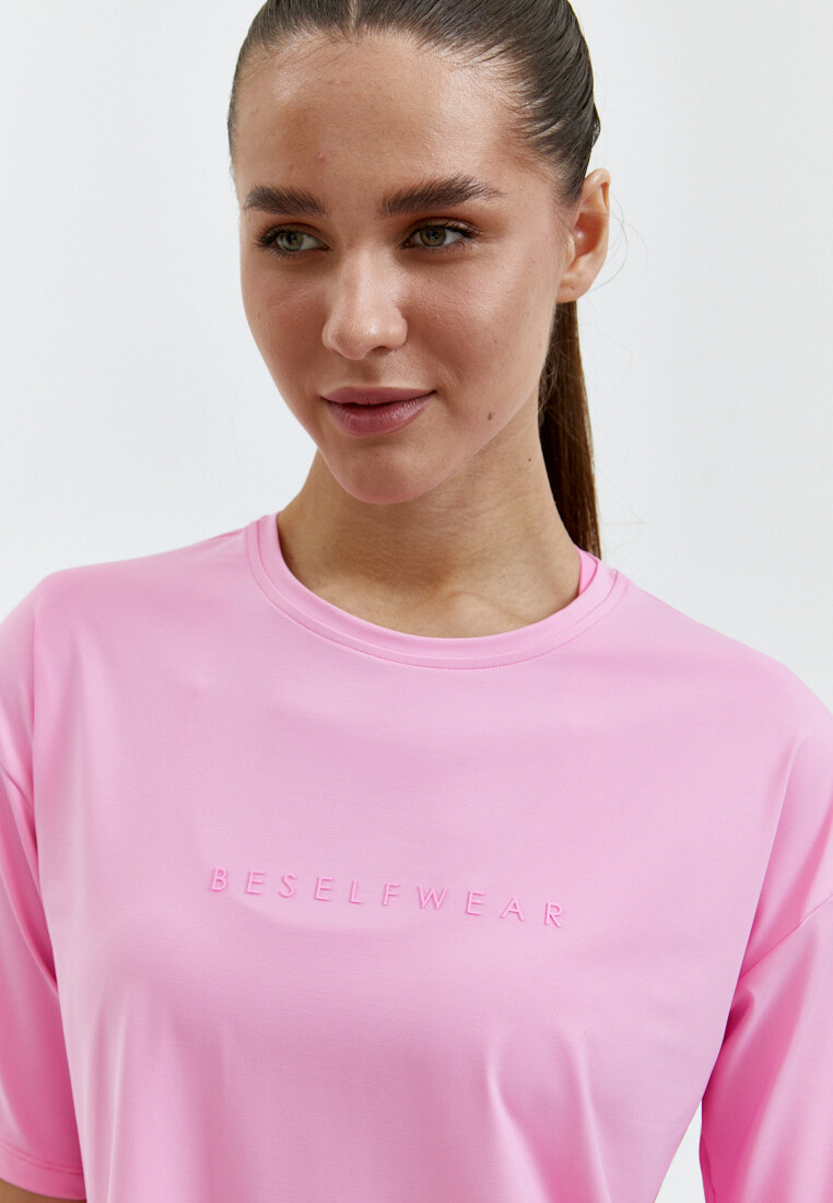 Футболка SATIN BASE розовая