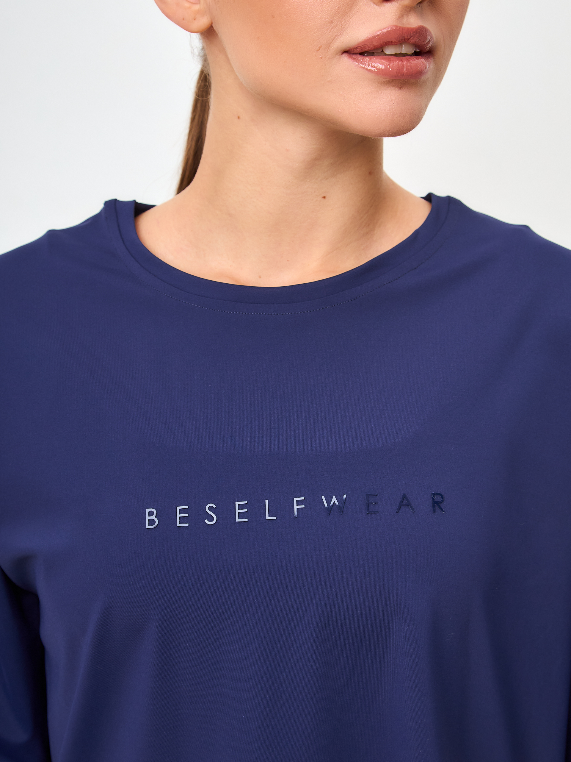 Футболка SATIN BASE темно-синяя