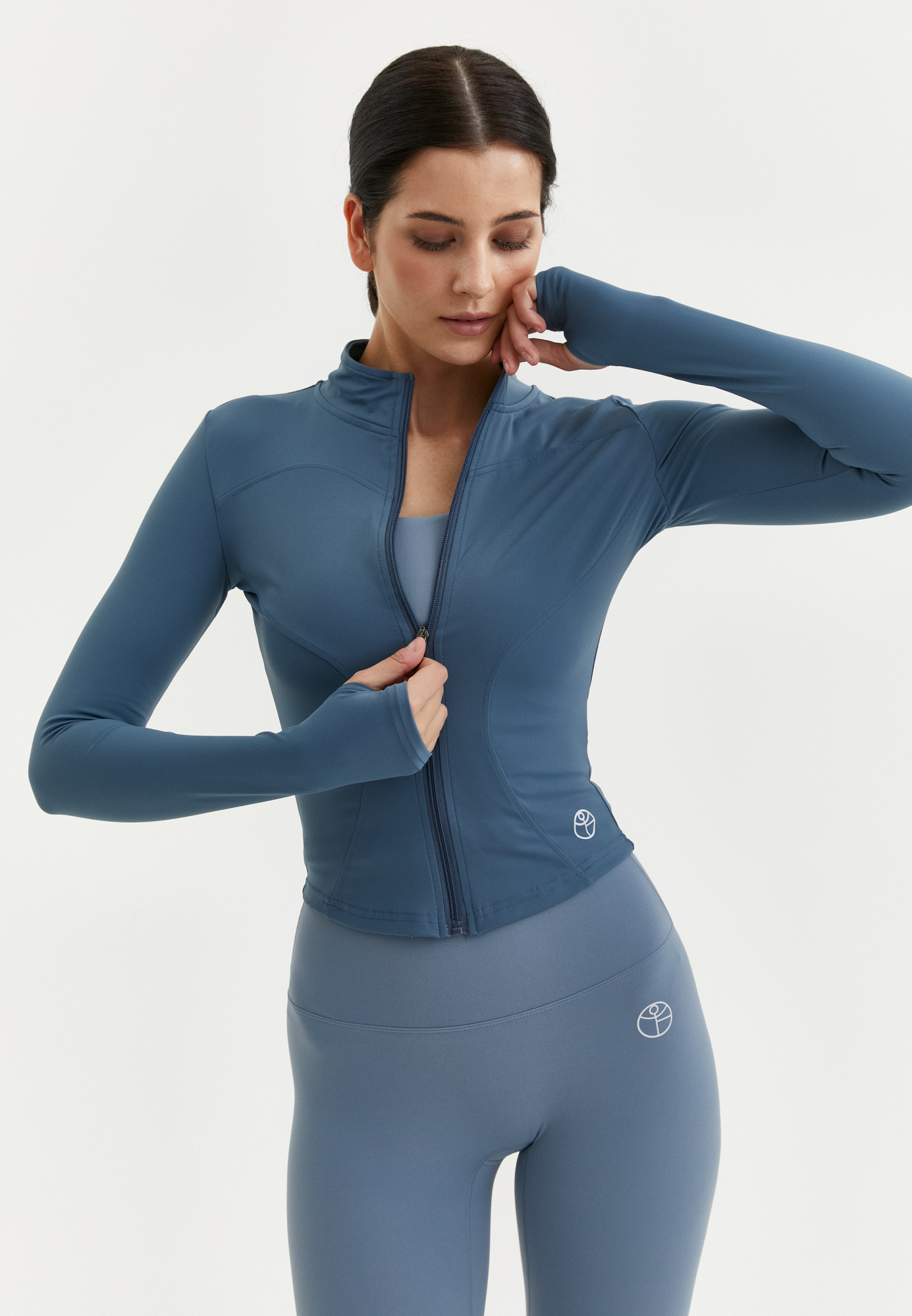 Кофта на молнии ACTIVE темно-синяя