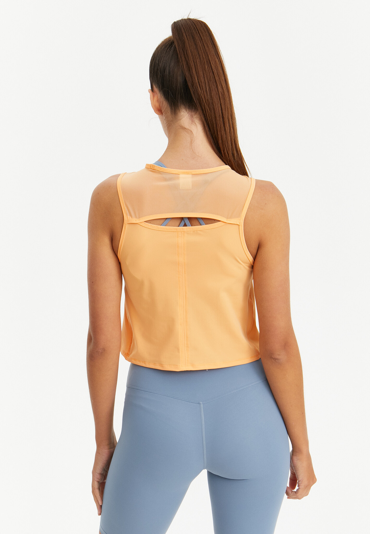 Укороченная майка с сеткой ACTIVE оранжевая