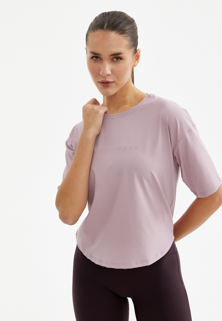 Футболка SATIN BASE бледно-розовая