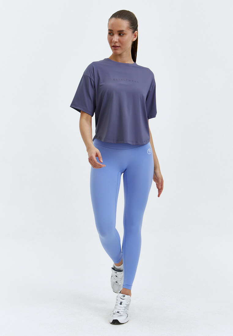 Футболка SATIN BASE серо-фиолетовая