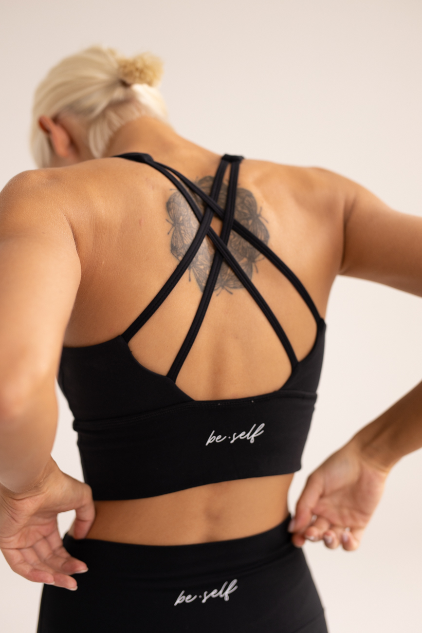 Топ-бра удлиненный MOTION черный