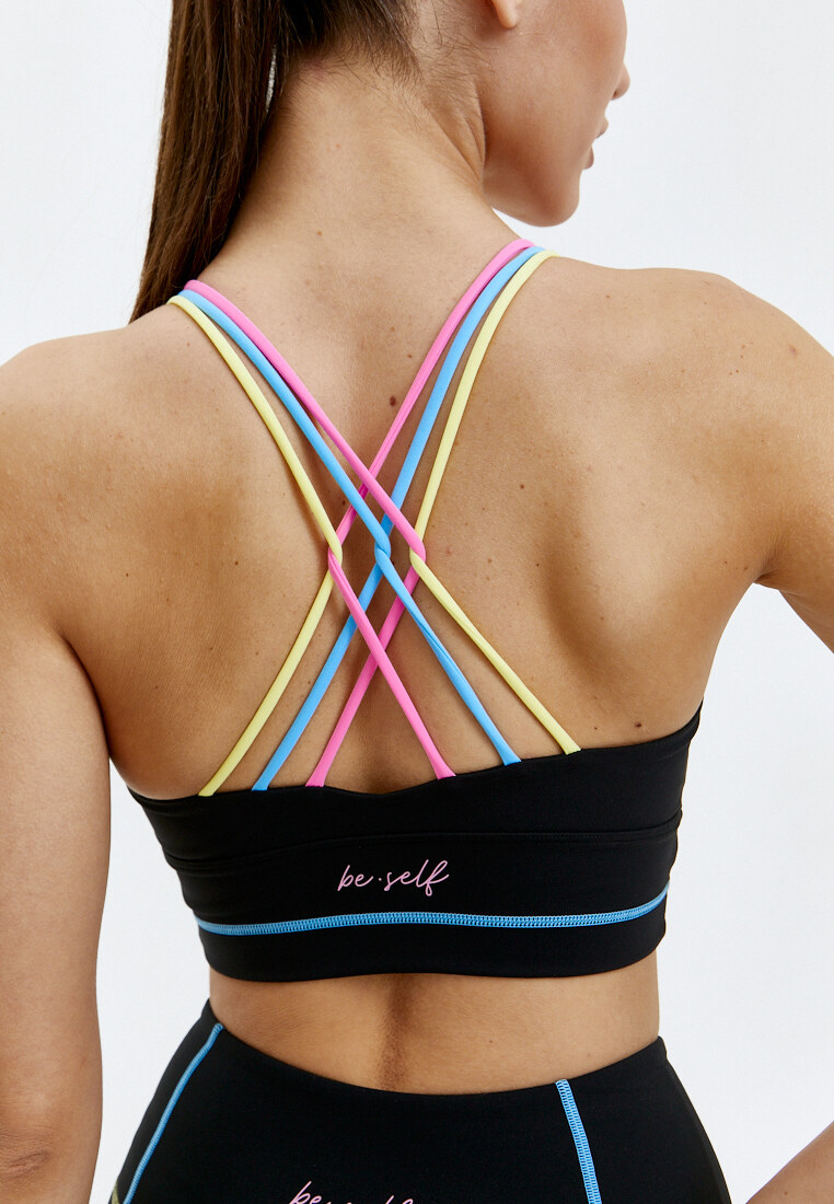 Топ-бра COLORES черный
