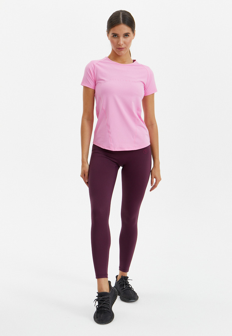 Удлиненная футболка SATIN BASE розовая