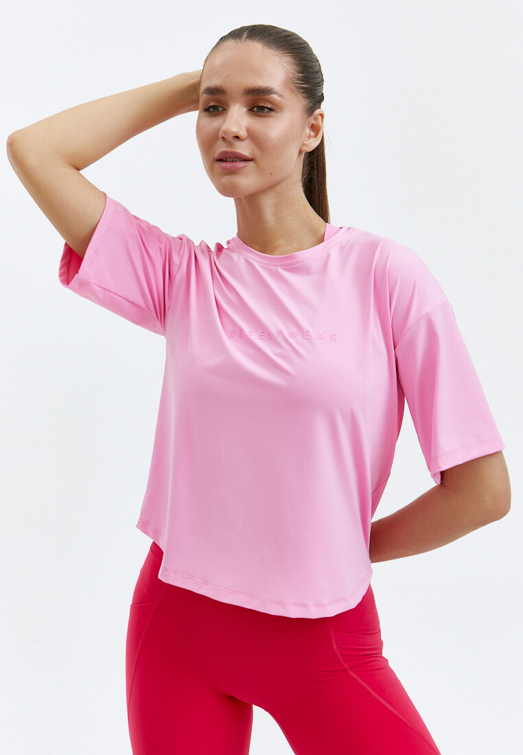 Футболка SATIN BASE розовая