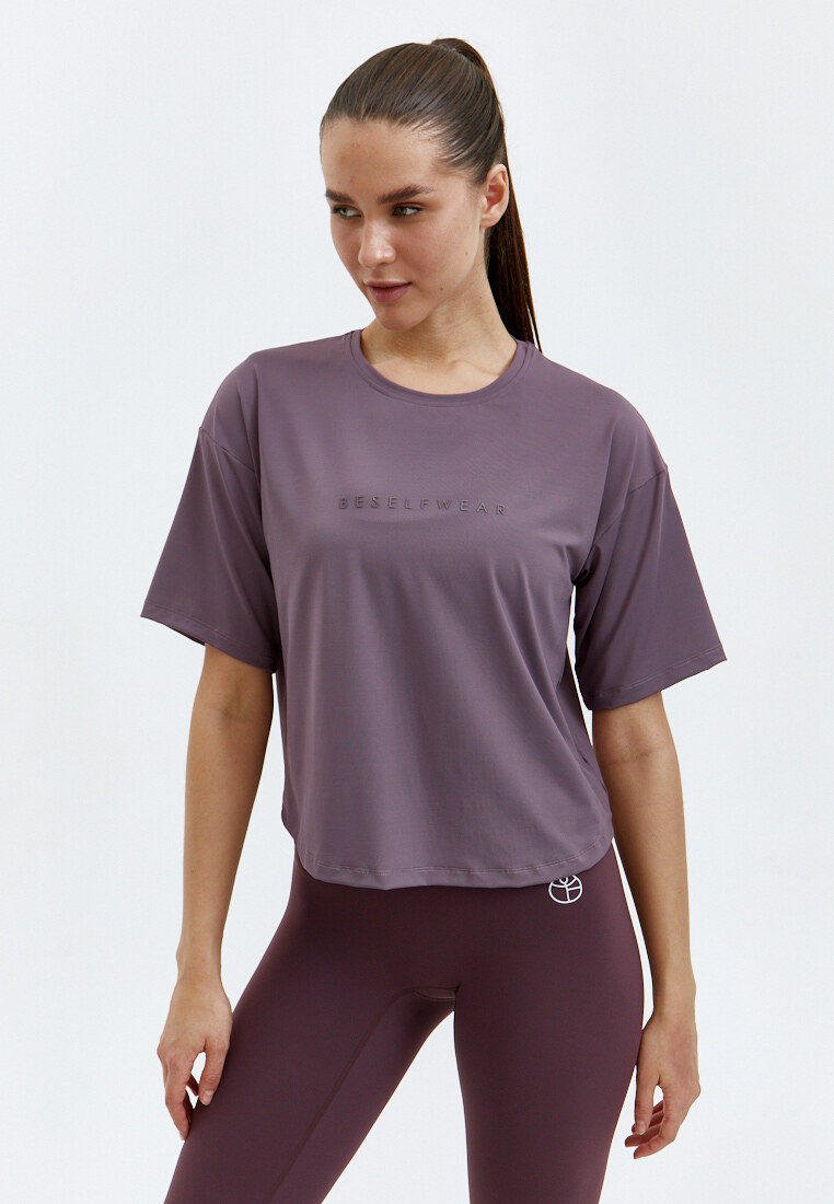 Футболка SATIN BASE сливовая