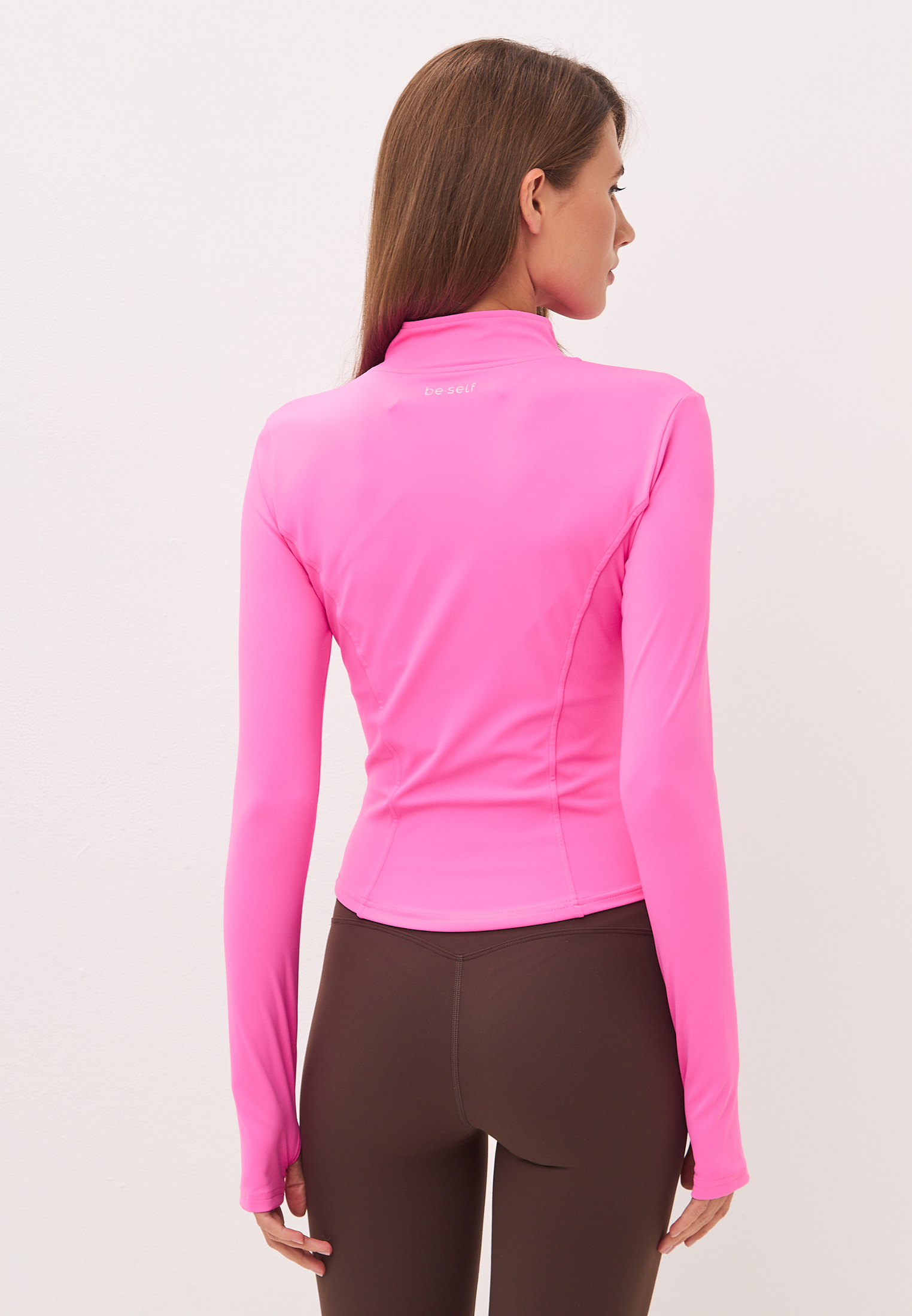 Кофта на молнии ACTIVE ярко-розовая
