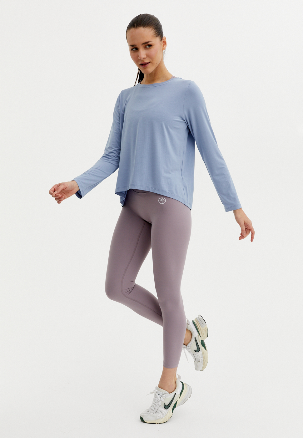 Лонгслив MODAL серо-голубой