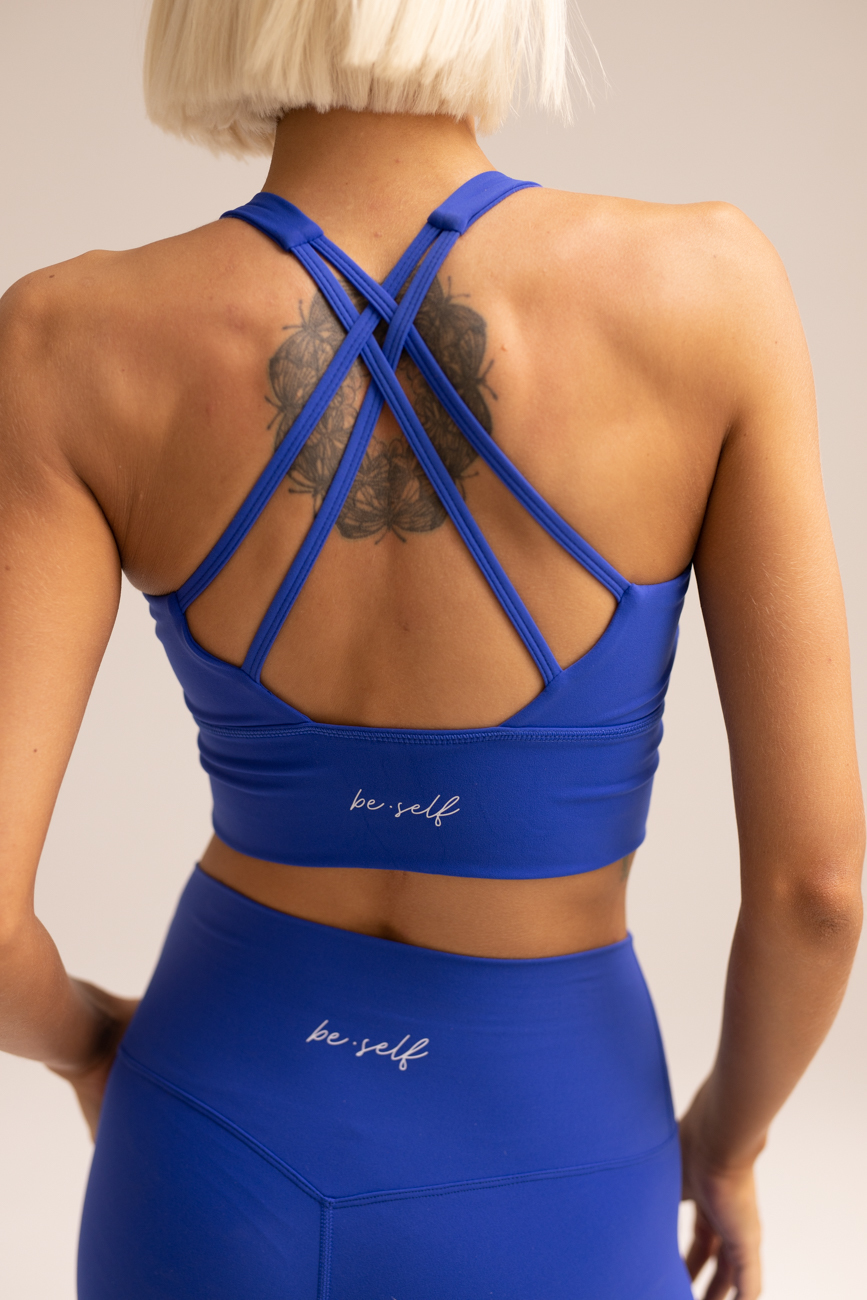 Топ-бра удлиненный MOTION синий