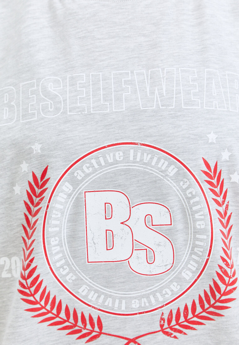 Футболка BSWR серая с принтом