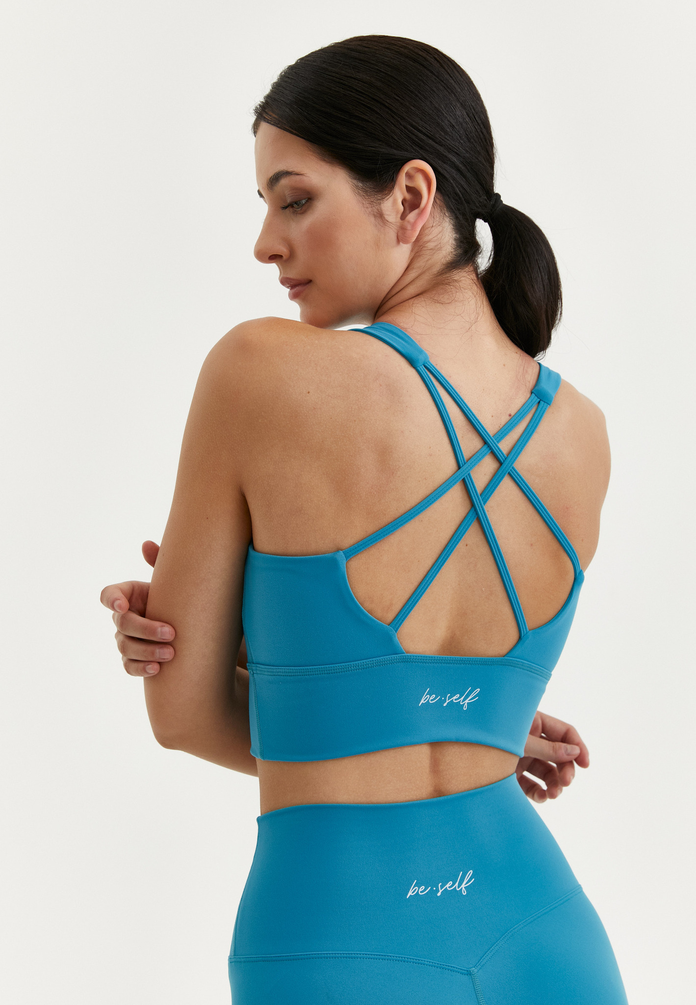 Топ-бра удлиненный MOTION темно-бирюзовый