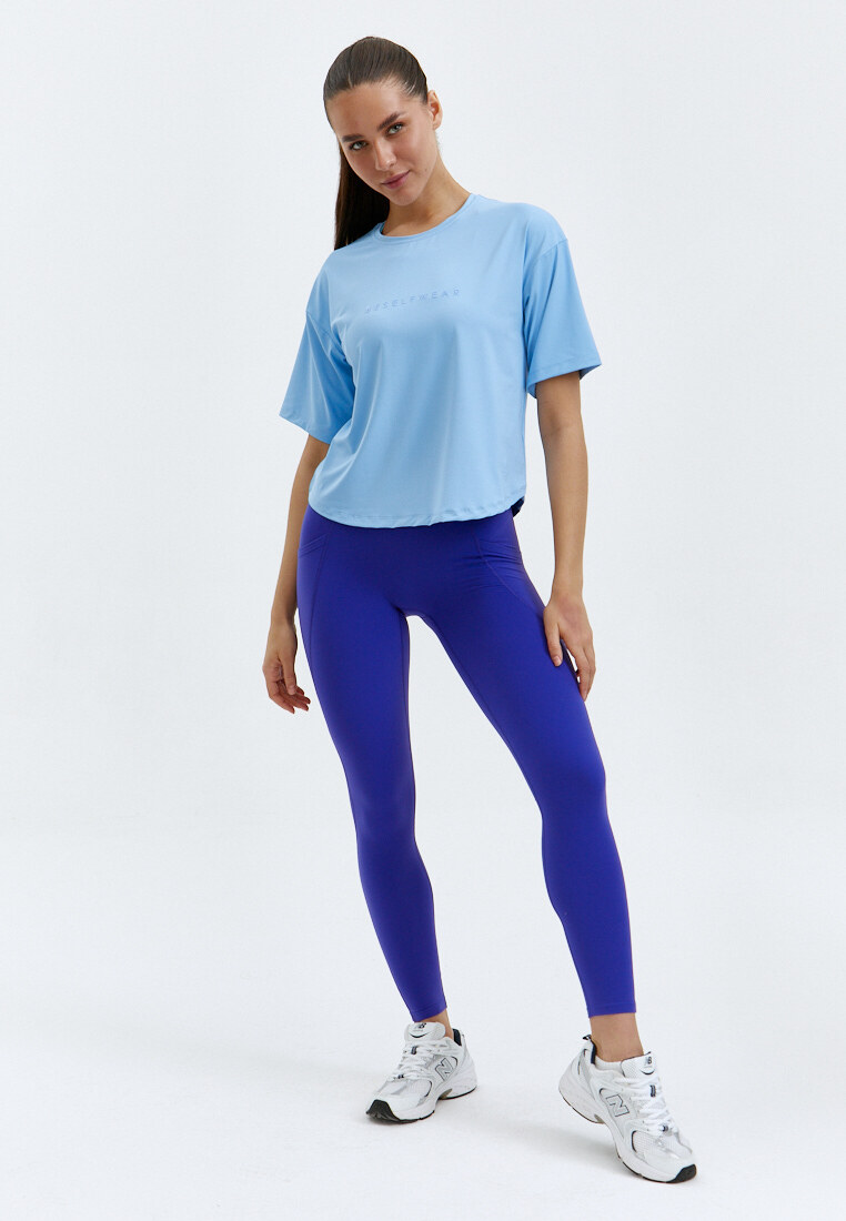 Футболка SATIN BASE голубая