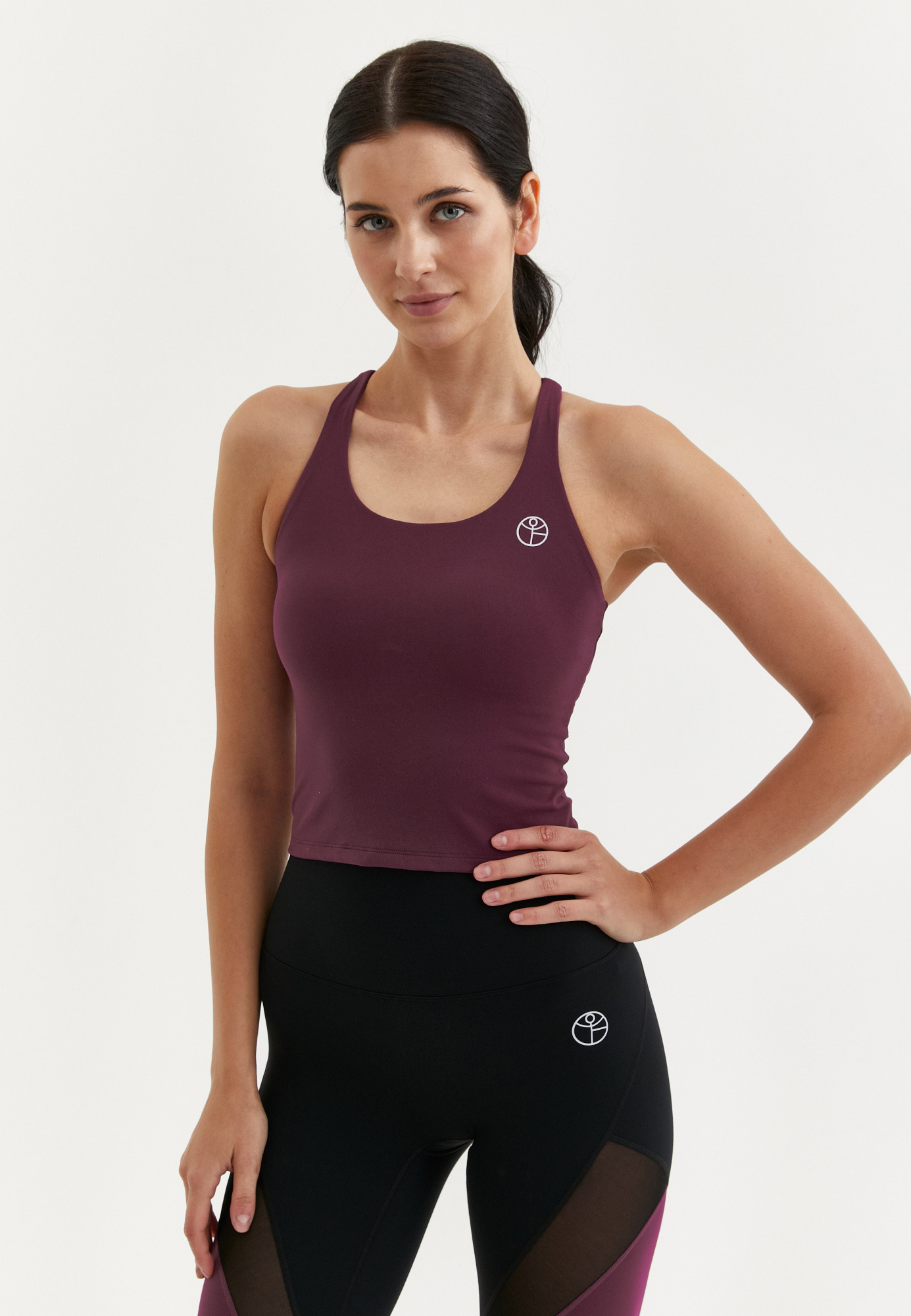 Майка с чашками MOTION сливовая