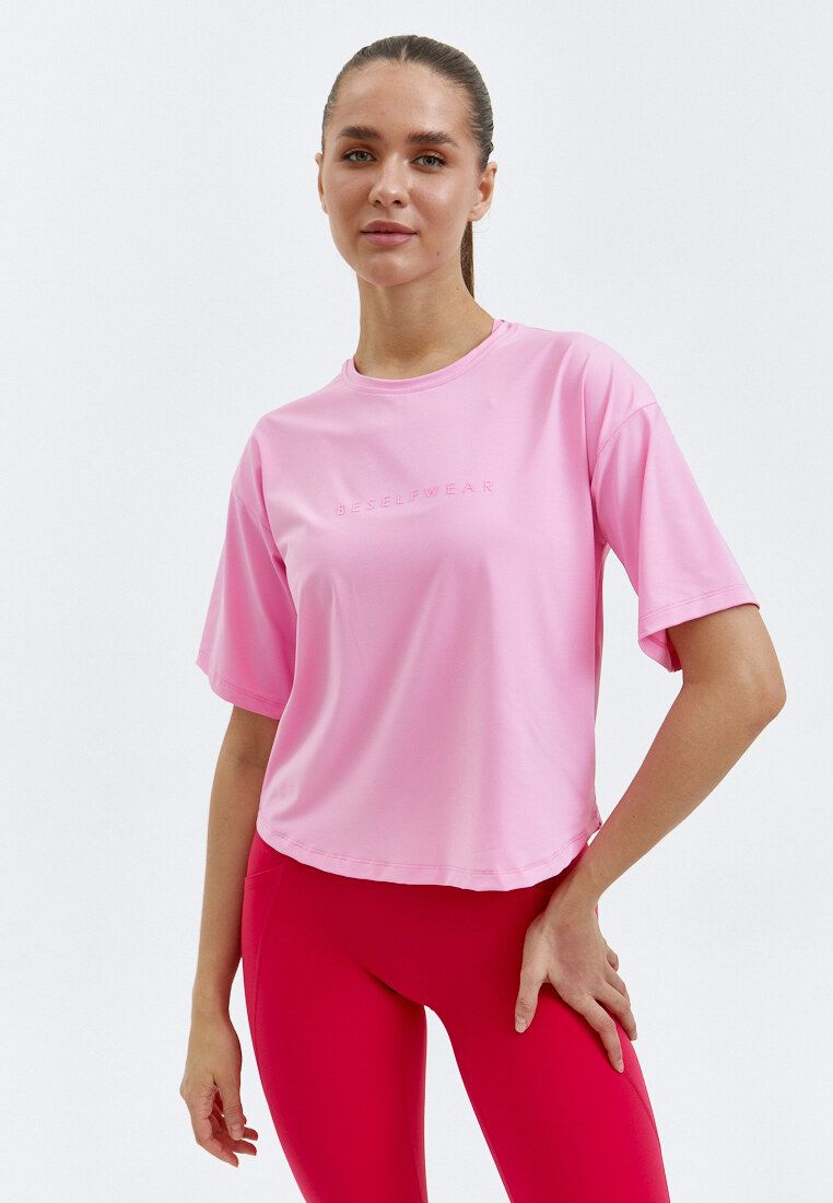 Футболка SATIN BASE розовая