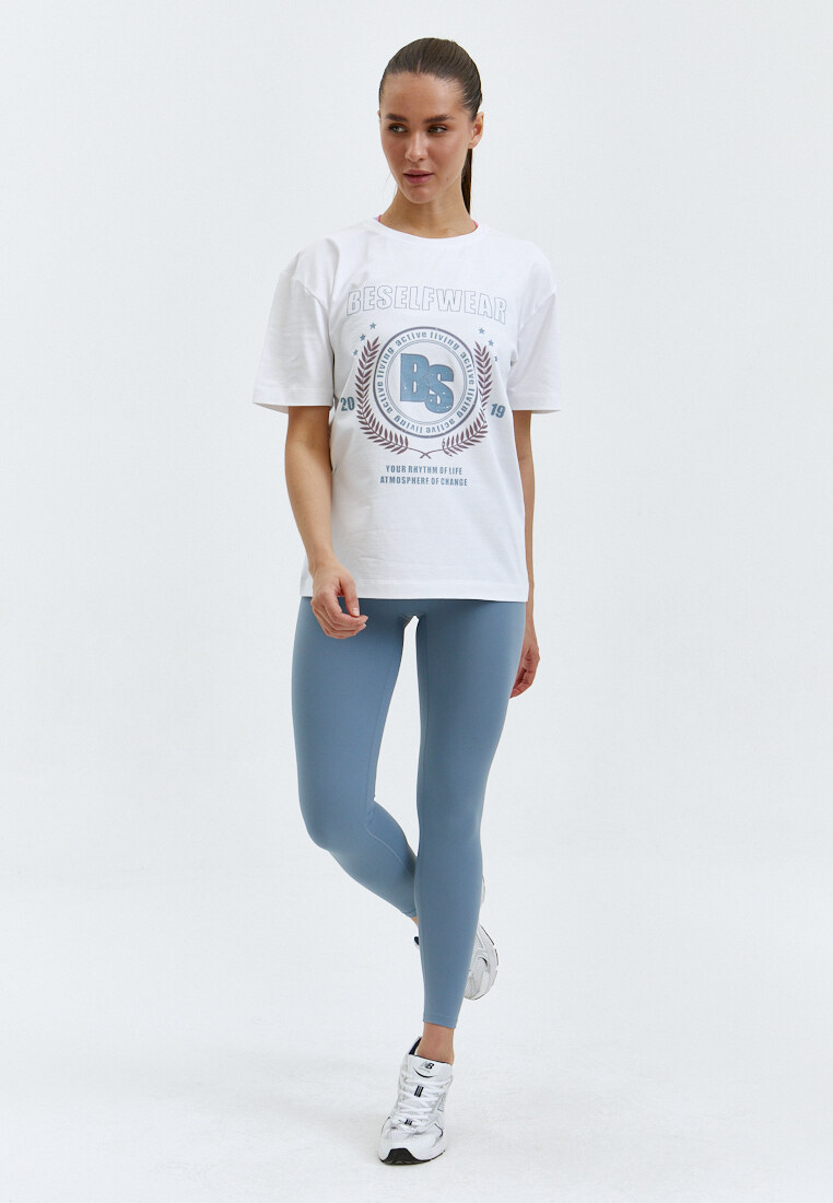 Футболка BSWR белая с принтом