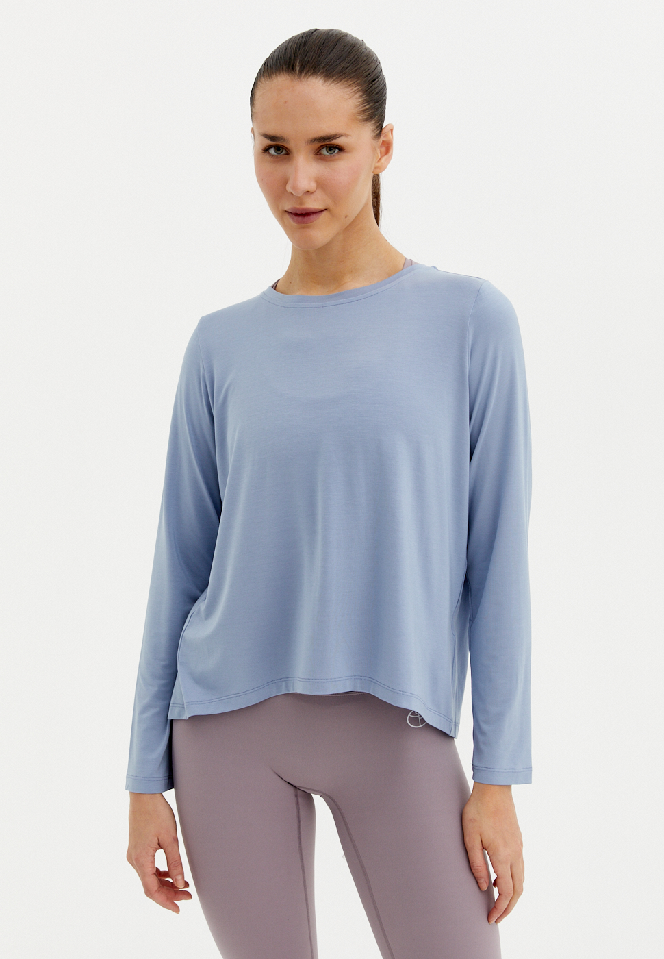 Лонгслив MODAL серо-голубой