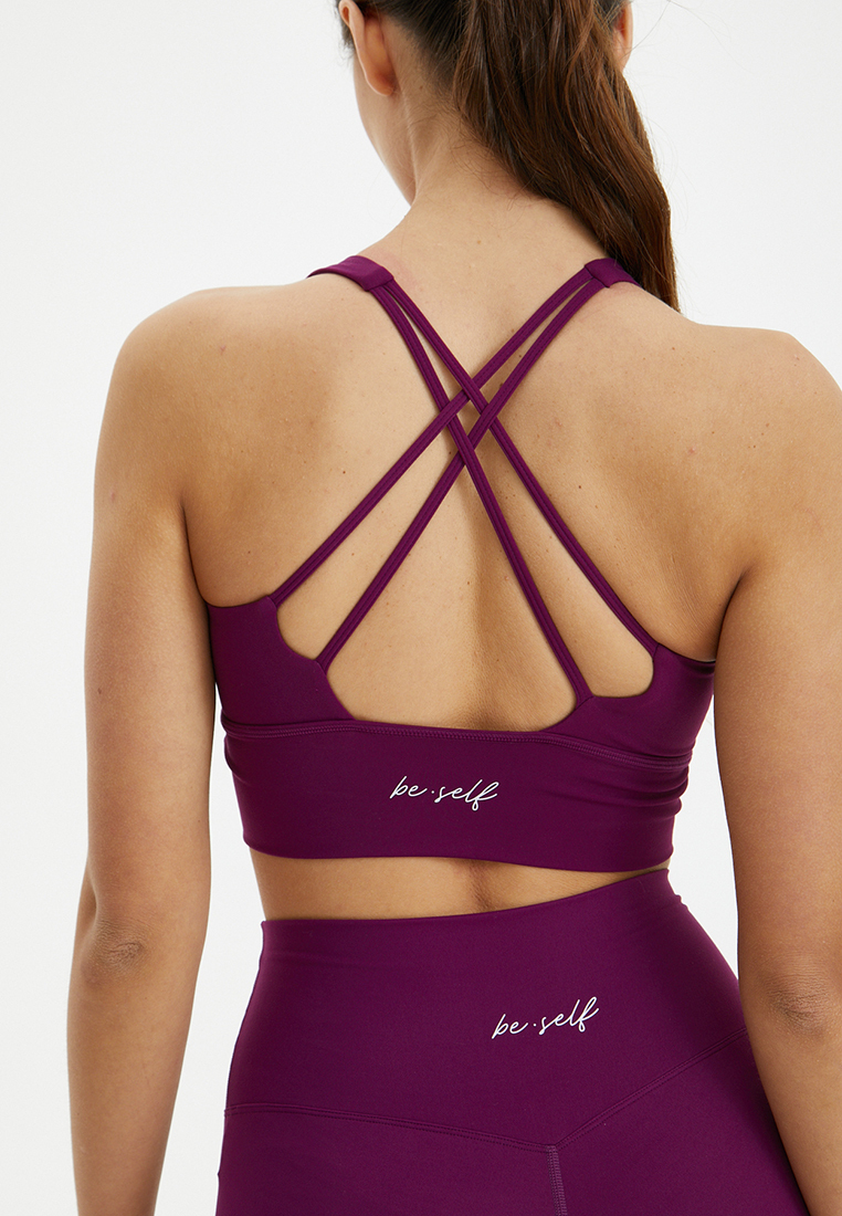 Топ-бра удлиненный MOTION винный