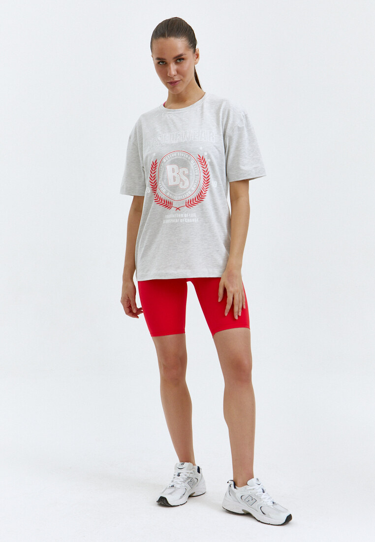 Футболка BSWR серая с принтом