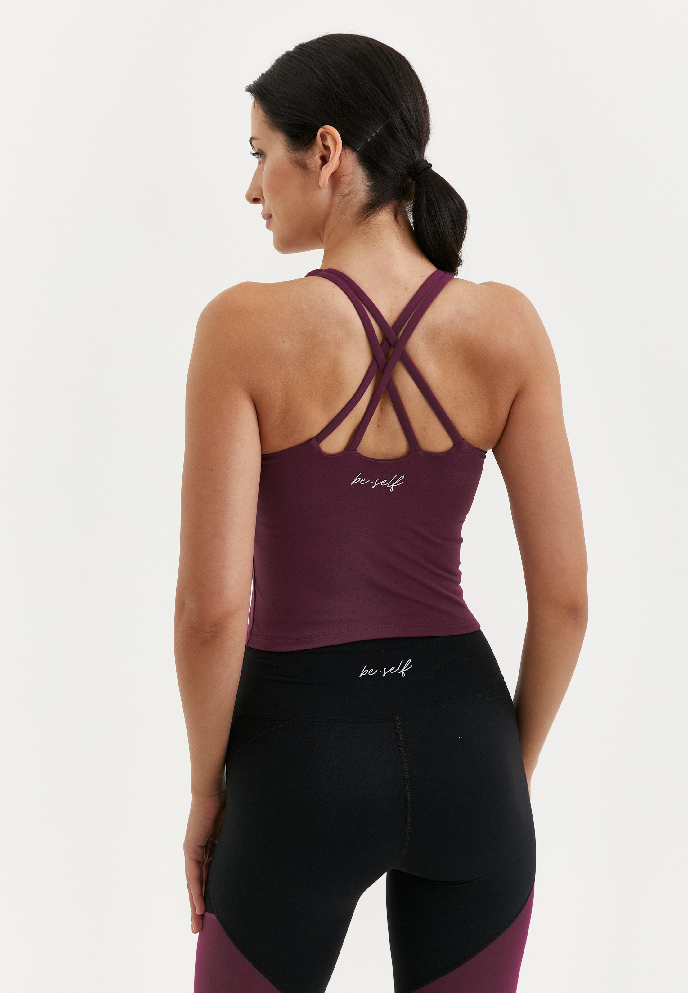 Майка с чашками MOTION сливовая