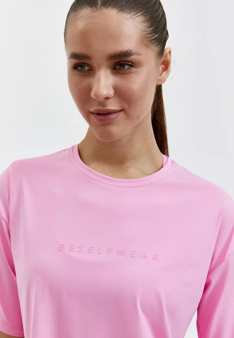 Футболка SATIN BASE розовая