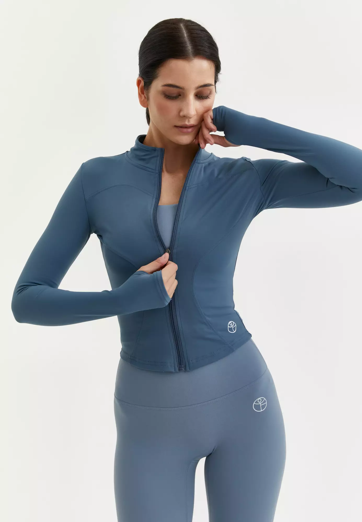 Кофта на молнии ACTIVE темно-синяя