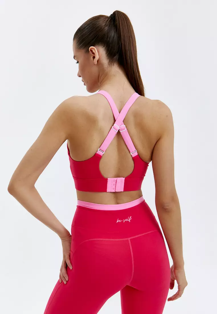 Топ-бра ACCENT с застежкой ярко-розовый