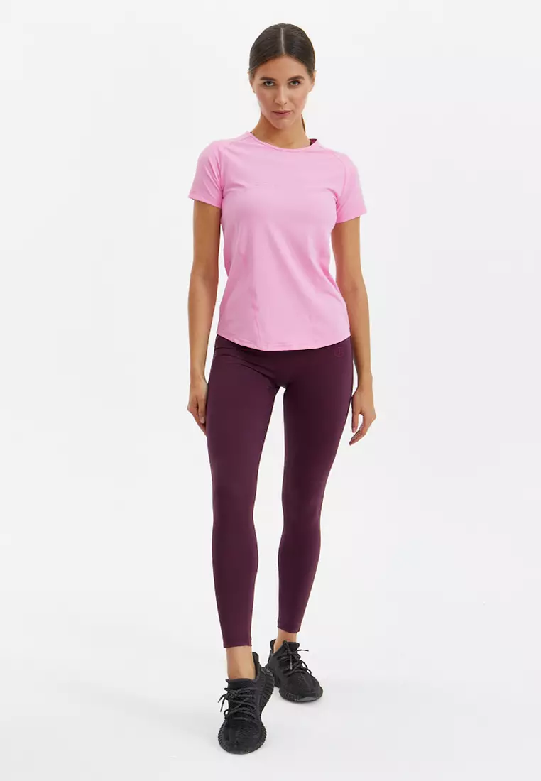 Удлиненная футболка SATIN BASE розовая