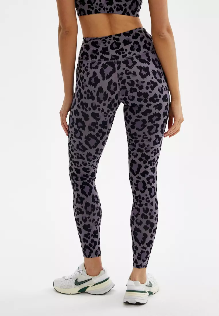 Лосины FAUNA пыльно-сиреневый леопард