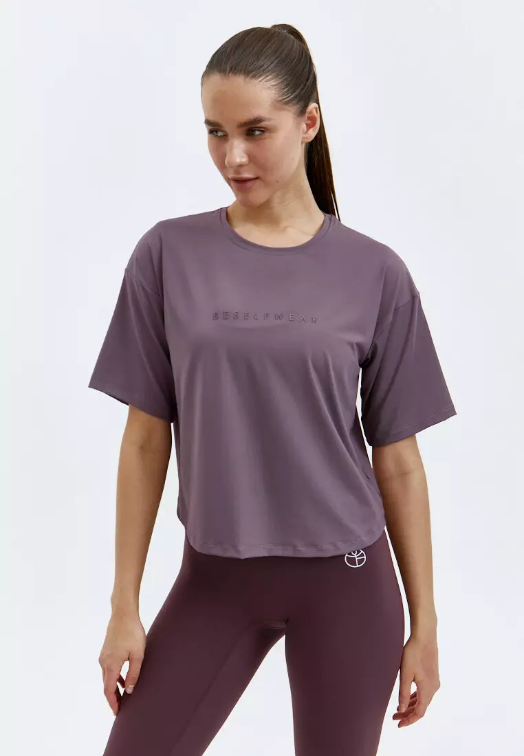 Футболка SATIN BASE сливовая