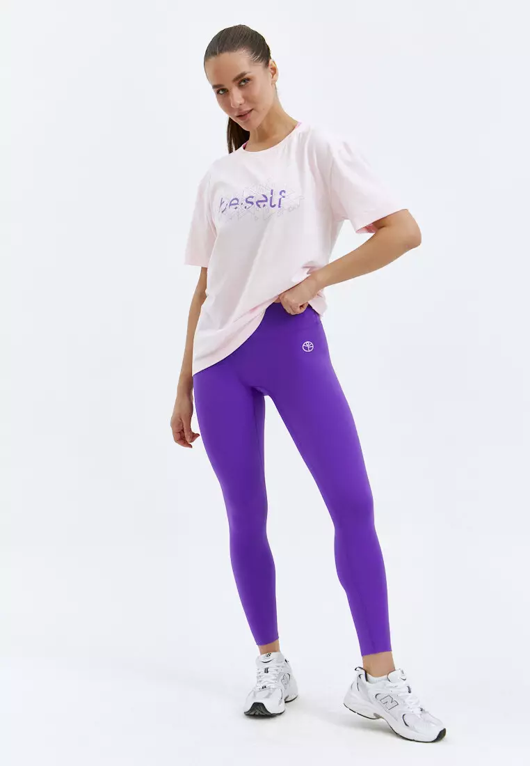 Футболка с геометрическим принтом BeSelf розовая