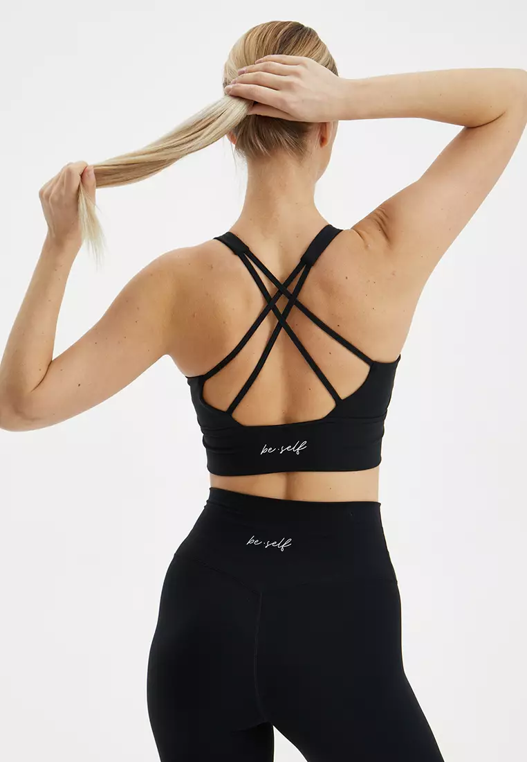 Топ-бра удлиненный MOTION черный