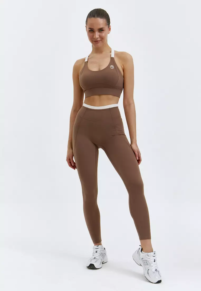 Топ-бра ACCENT с застежкой шоколадный