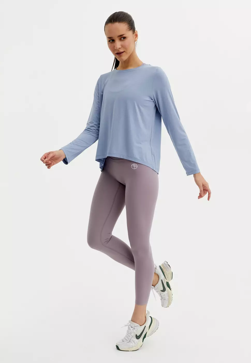 Лонгслив MODAL серо-голубой