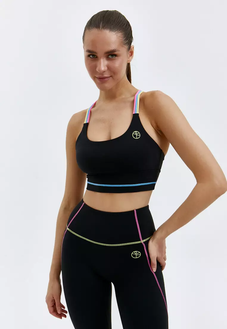 Топ-бра COLORES черный