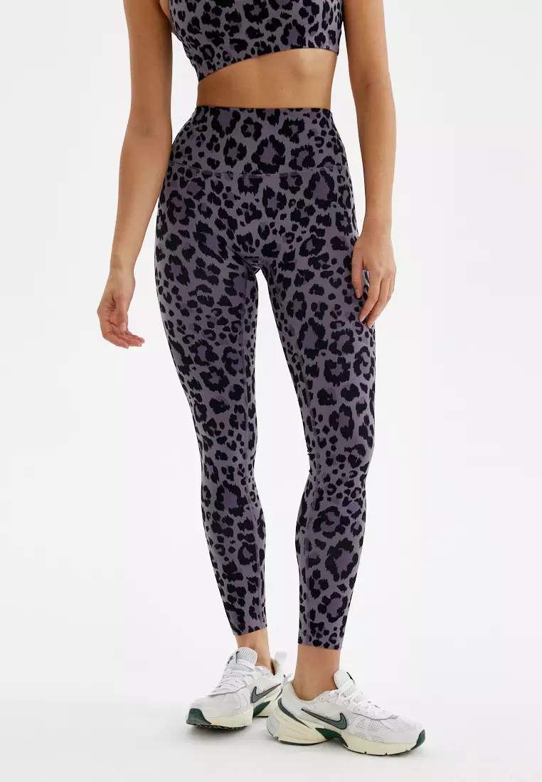 Лосины FAUNA пыльно-сиреневый леопард