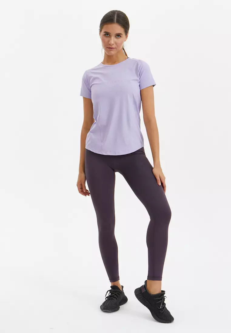 Удлиненная футболка SATIN BASE лавандовая