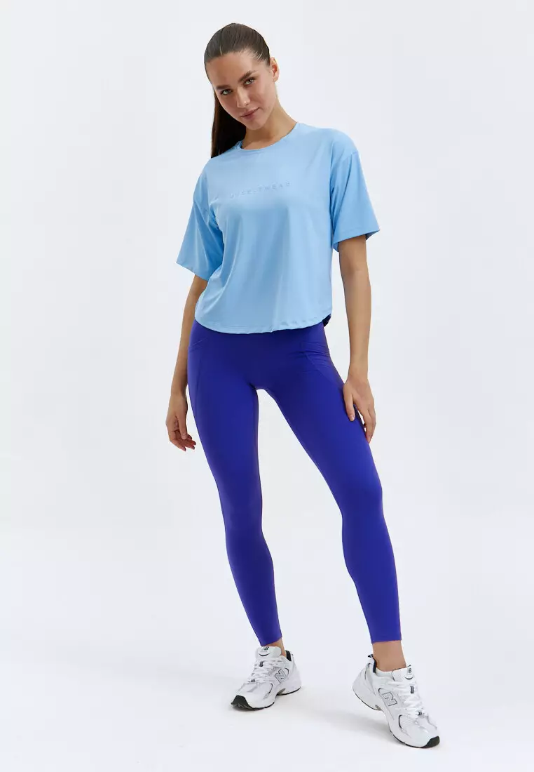 Футболка SATIN BASE голубая