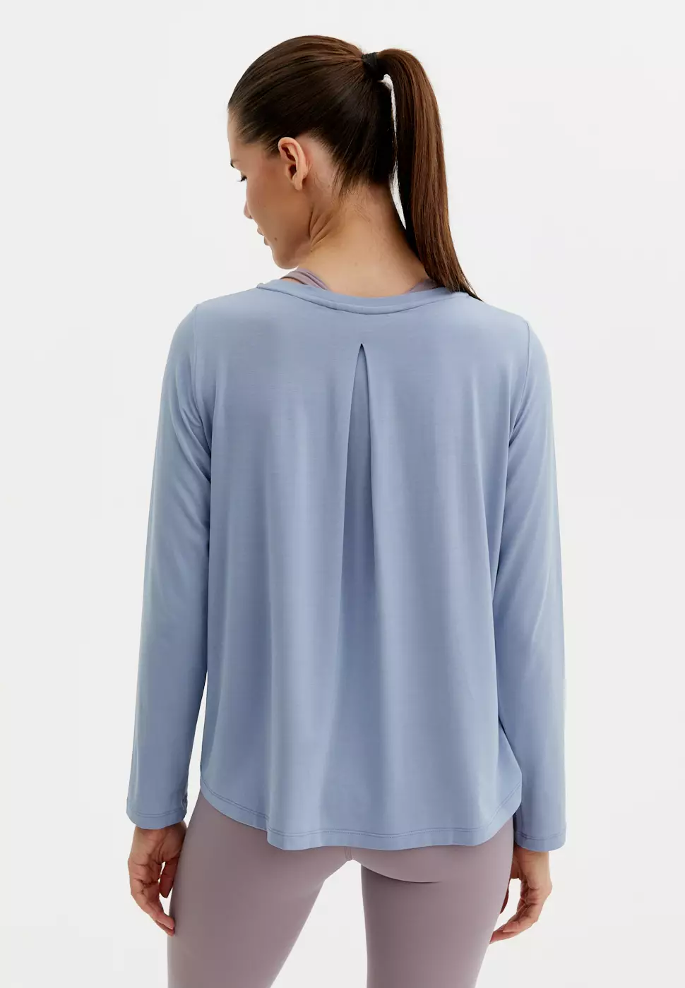 Лонгслив MODAL серо-голубой