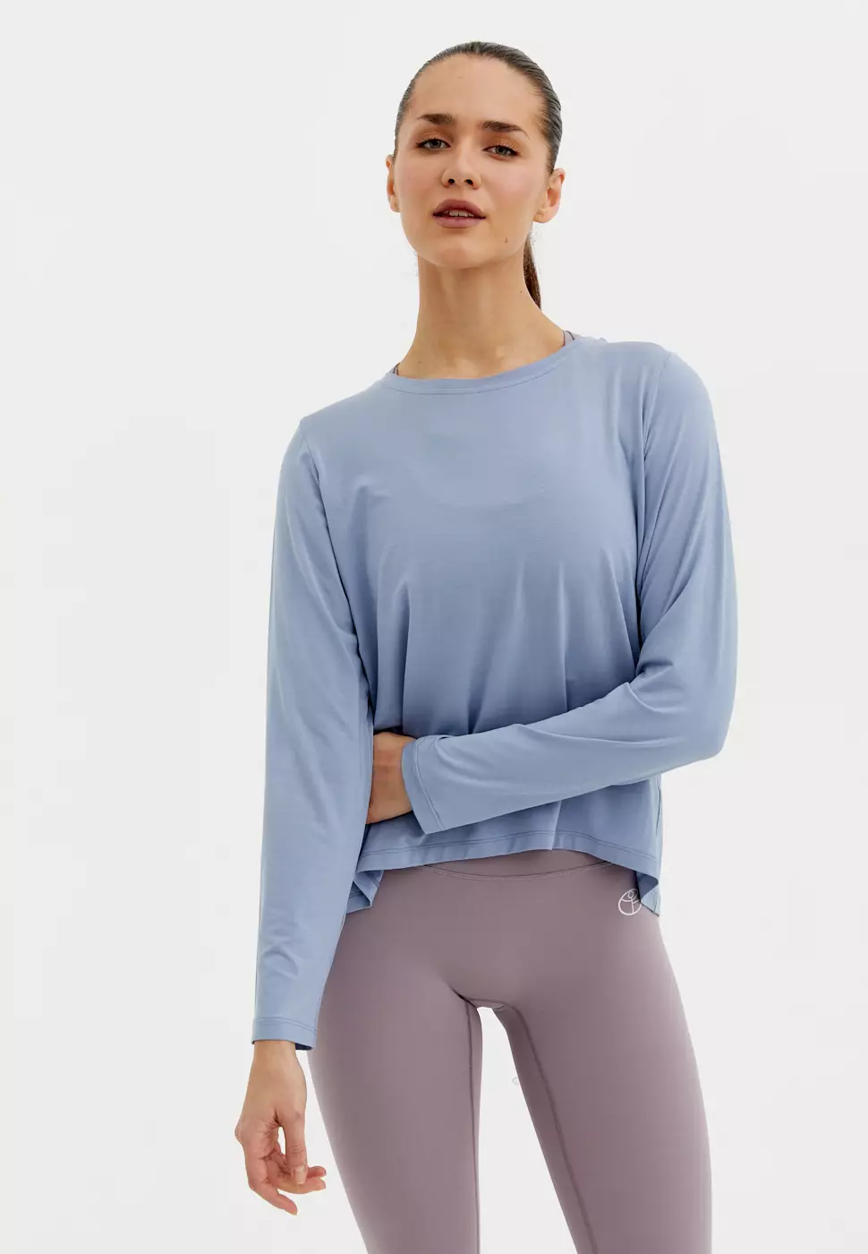 Лонгслив MODAL серо-голубой