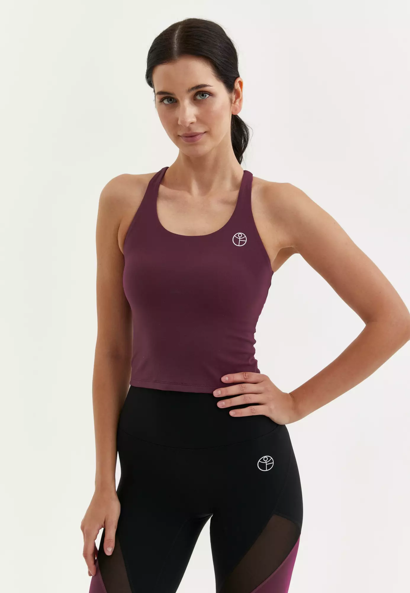 Майка с чашками MOTION сливовая