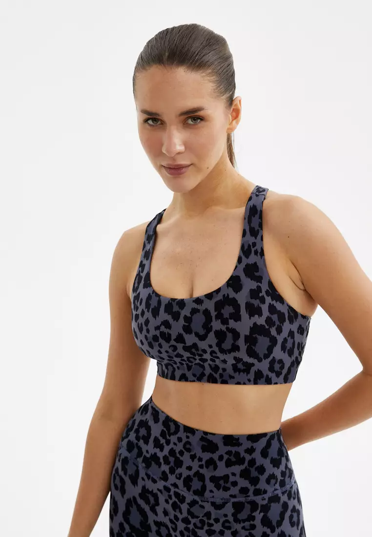 Топ-бра FAUNA серый леопард 