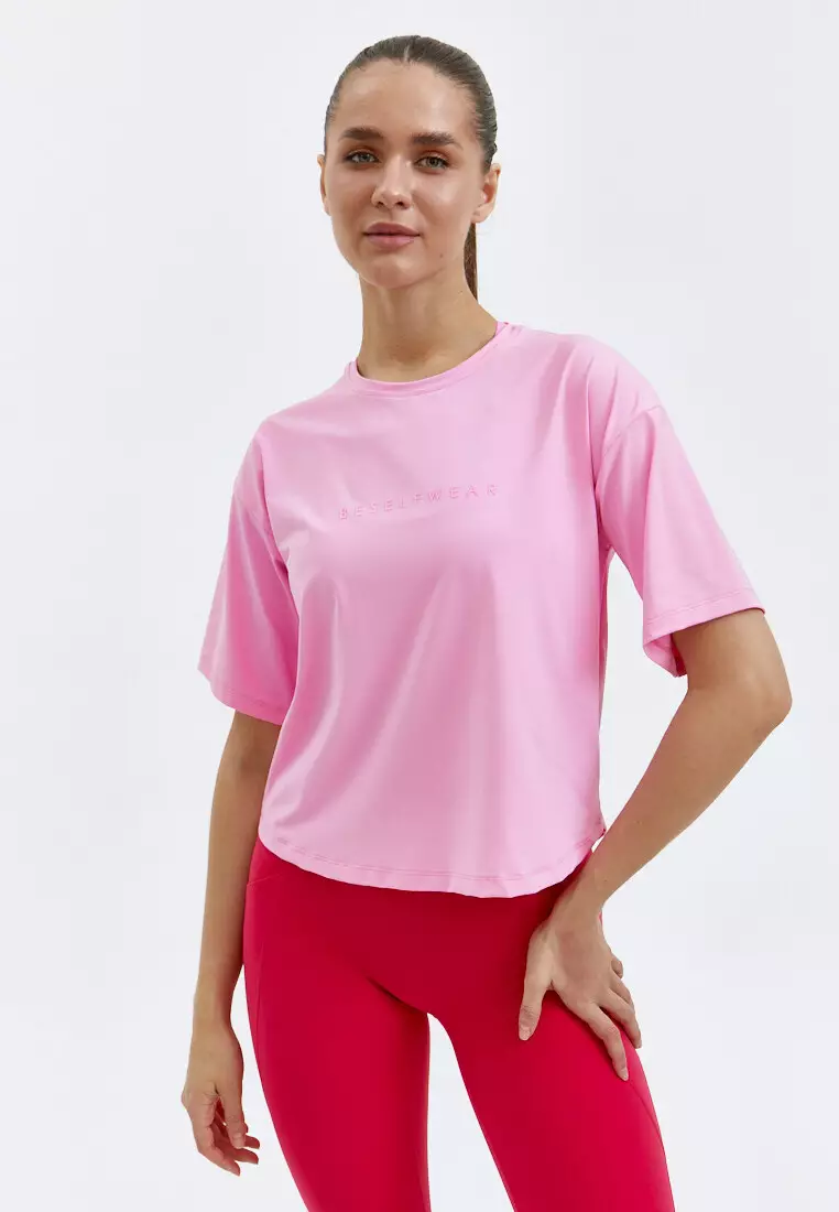 Футболка SATIN BASE розовая