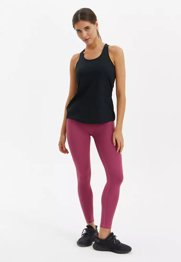 Удлиненная майка SATIN BASE черная