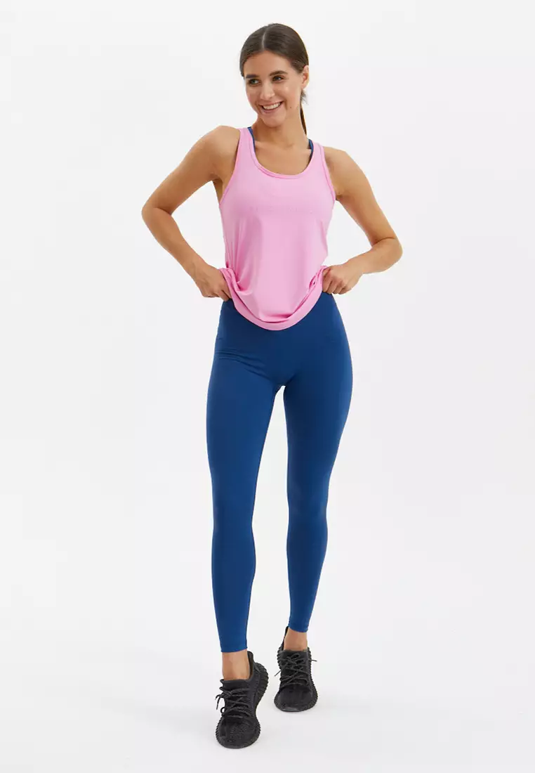 Удлиненная майка SATIN BASE розовая