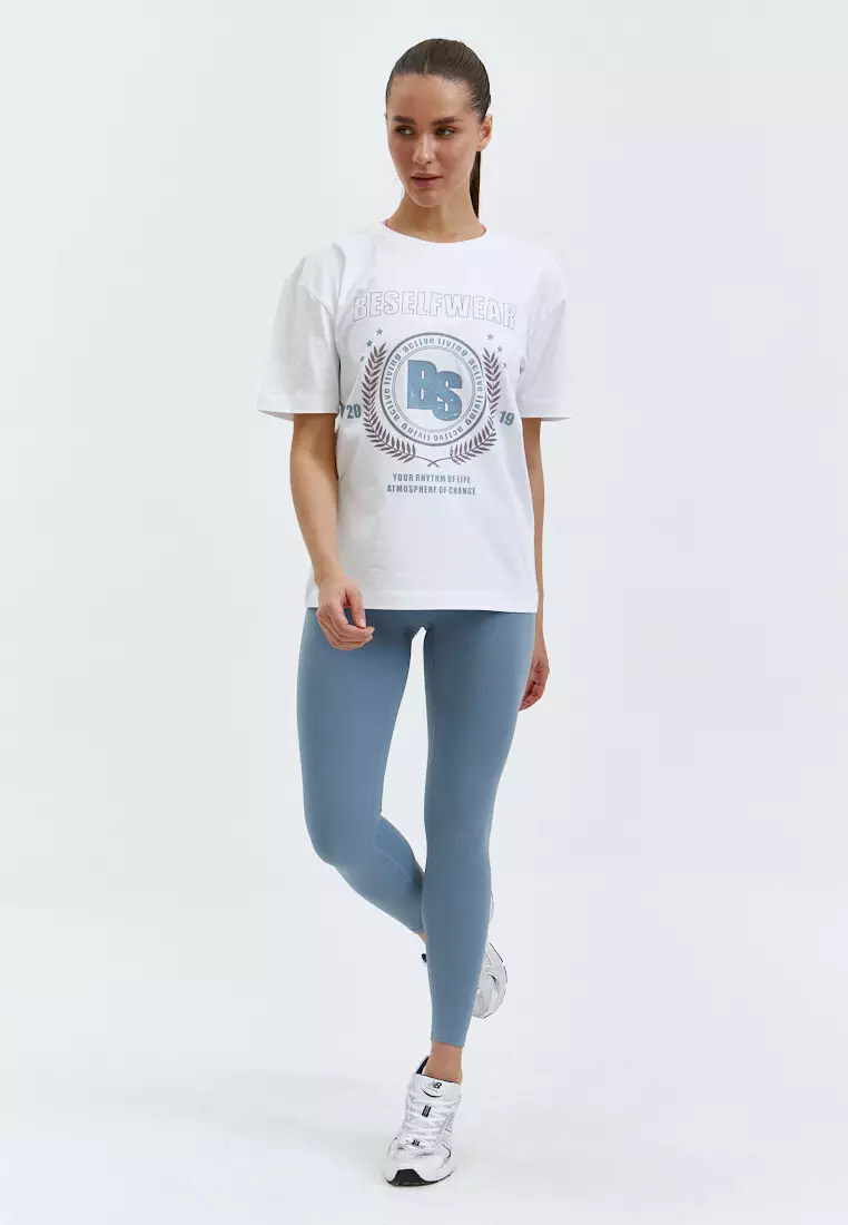 Футболка BSWR белая с принтом