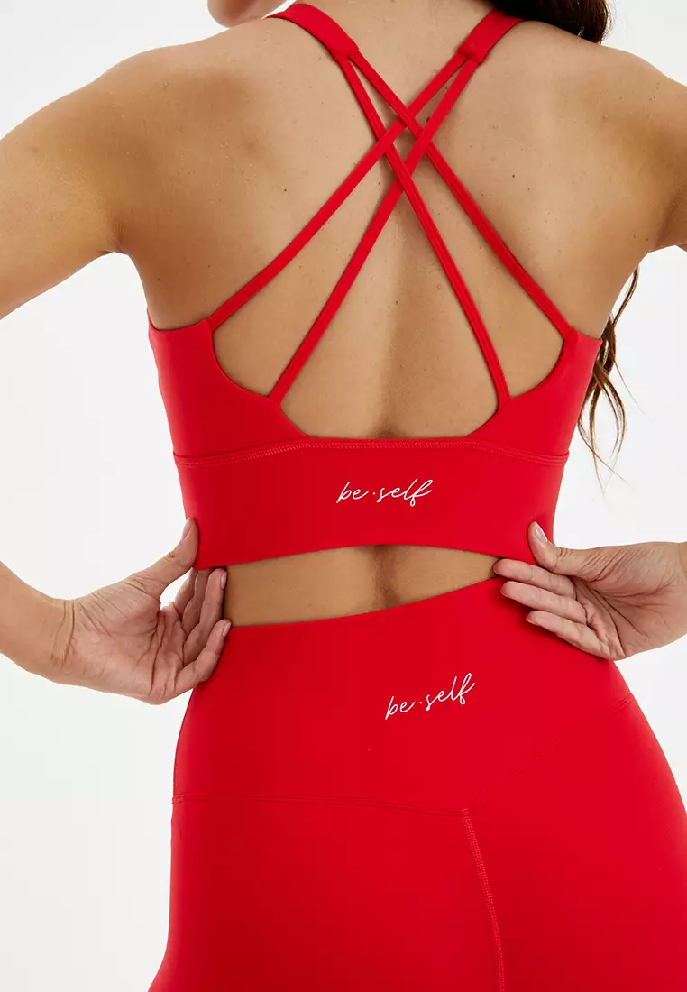 Топ-бра удлиненный MOTION красный