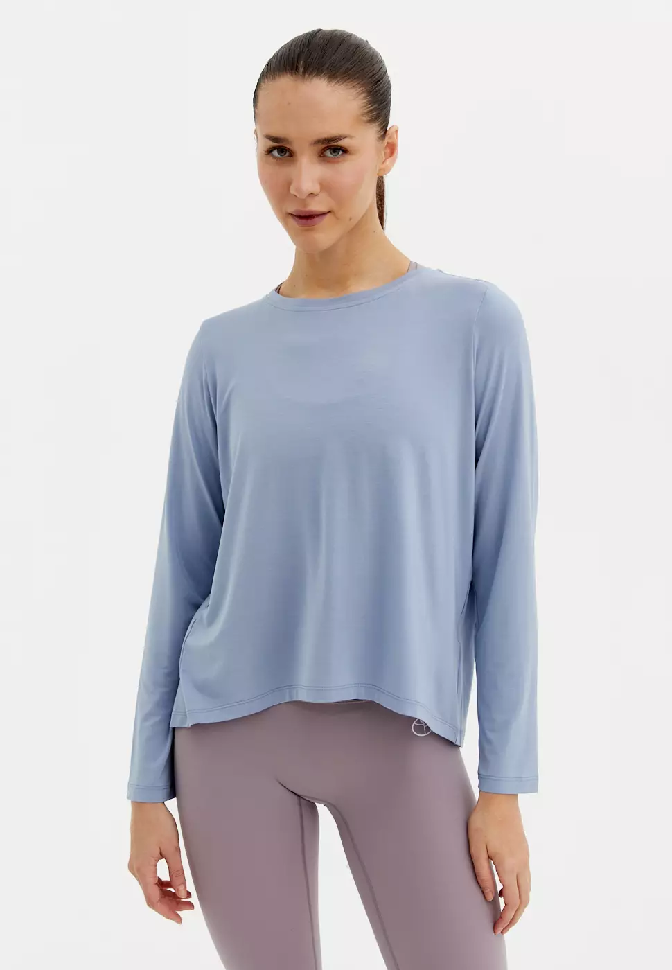 Лонгслив MODAL серо-голубой