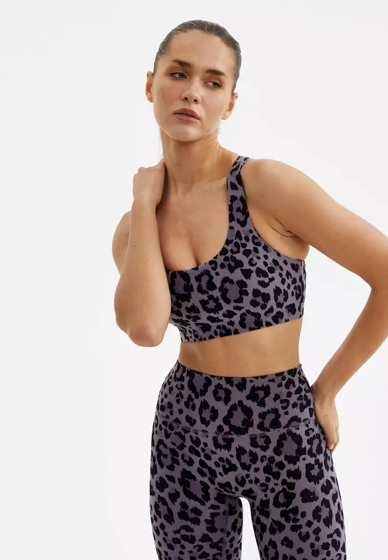 Топ-бра FAUNA пыльно-сиреневый леопард 