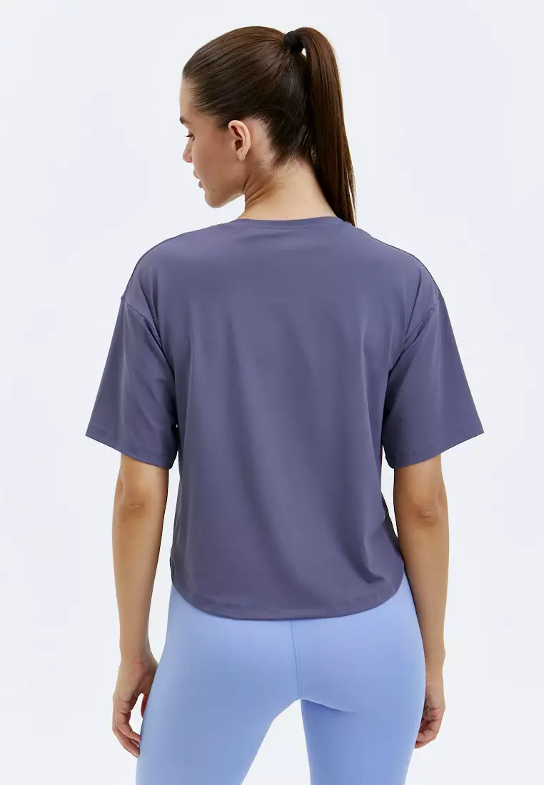 Футболка SATIN BASE серо-фиолетовая